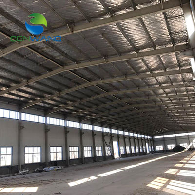 AISC/EN/JIS/GB Σιδηρουργική δομή αποθήκης Σχεδιασμός κτιρίου με H-Section Steel Beam Rolling Door