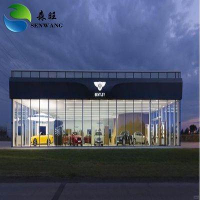 Προπαρασκευασμένα αυτοκίνητα Showroom και αποθήκη High End Steel δομή Έκθεσης Αίθουσα με συρόμενη / κυλιόμενη πόρτα