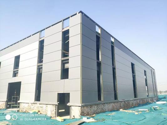 Ανθεκτική δομή από χάλυβα Αποθήκη με επίπεδο εκρήξεως Sa 2.5 και ευρωπαϊκή ποιότητα υλικού S235/S355 με χρωματική οροφή από χάλυβα