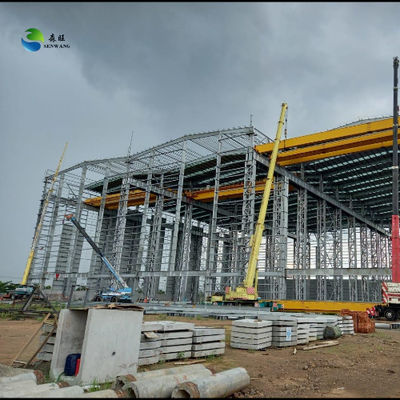 Αποθήκη από χαλύβδινη κατασκευή με μέθοδο συγκόλλησης SAW MIG GMAW, μεταλλικά τοιχώματα και προσαρμόσιμο σχέδιο