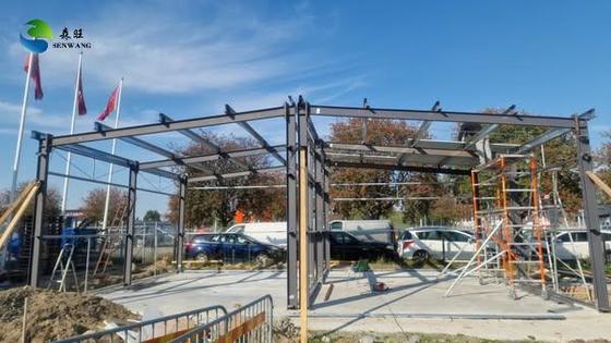 Αποθήκη από γαλβανισμένο χάλυβα εν θερμώ, με μονή/διπλή/πολλαπλή κλίση και γωνιακή χαλύβδινη υποστήριξη για ανθεκτική αποθήκευση