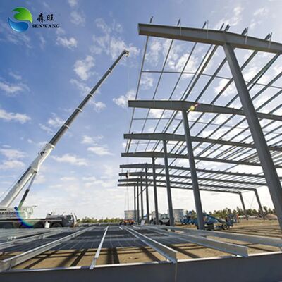 GB Standard Steel Structure Warehouse με Sa 2.5 Sand Blasting και 50 χρόνια διάρκεια ζωής για προσαρμοσμένη χωρητικότητα φορτίου χιονιού