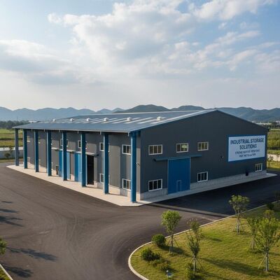 Προσαρμοσμένη ≥ 5000m2 Προετοιμασμένη δομή χάλυβα αποθήκη φιλική προς το περιβάλλον με αντοχή στον άνεμο έως 0,45 KN/m2