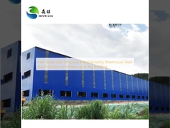 Νέου Στυλ Ατσάλινη Δομή Μεταλλικό Κτίριο Αποθήκη Ατσάλινη Κατασκευή Εργαστήριο Προκατασκευασμένο Μεγάλο Κτίριο